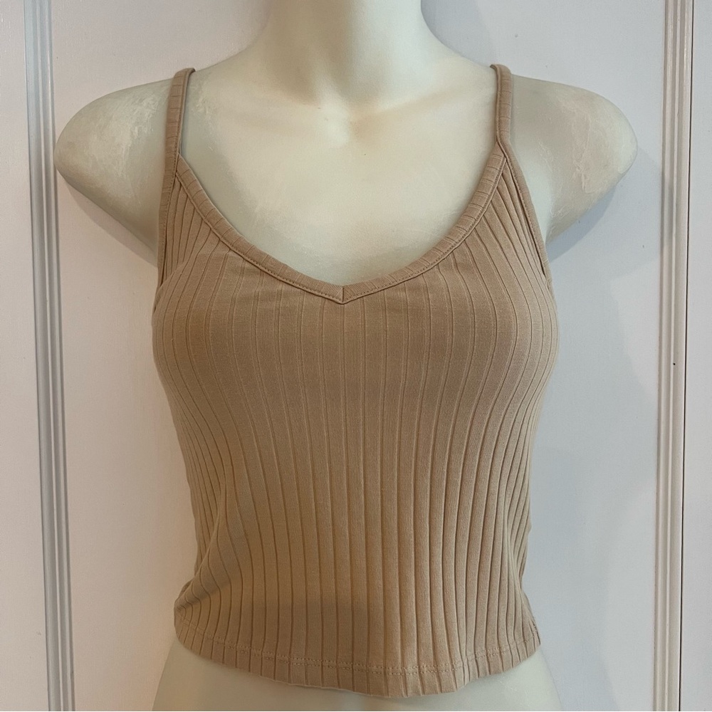 H&M Divided • Tan Ribbed Tank - Size X-Small